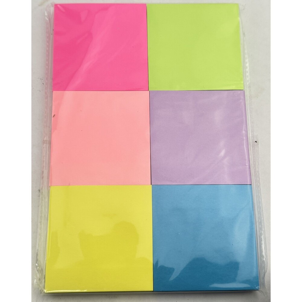 Sticky Notes 3x3 Post Pack6 Colors 6Pack High Stickiness 50 Sheets per Booklet